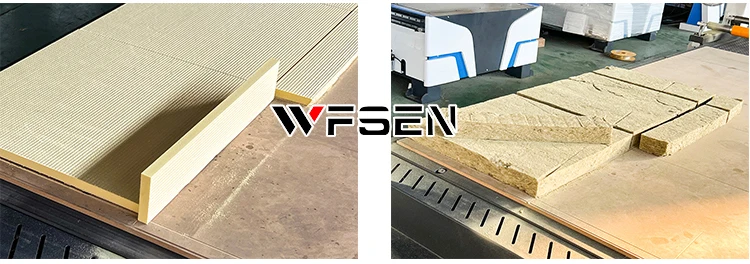 WFSEN Two Head Four Side Wood Saw Wood Door Panel Atc Cnc Router with Saw Blade