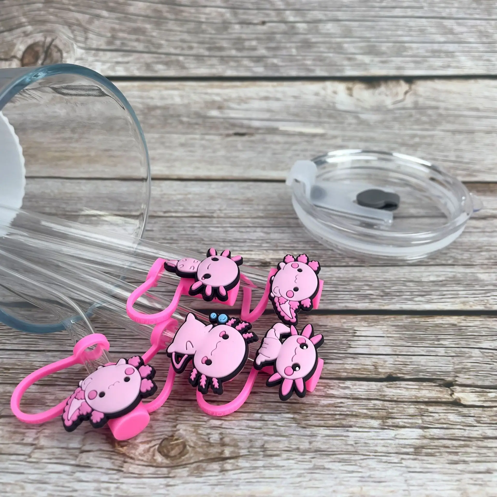 Axolotl Straw Topper Axolotl Straw Cover Assorted Kawaii Silicone