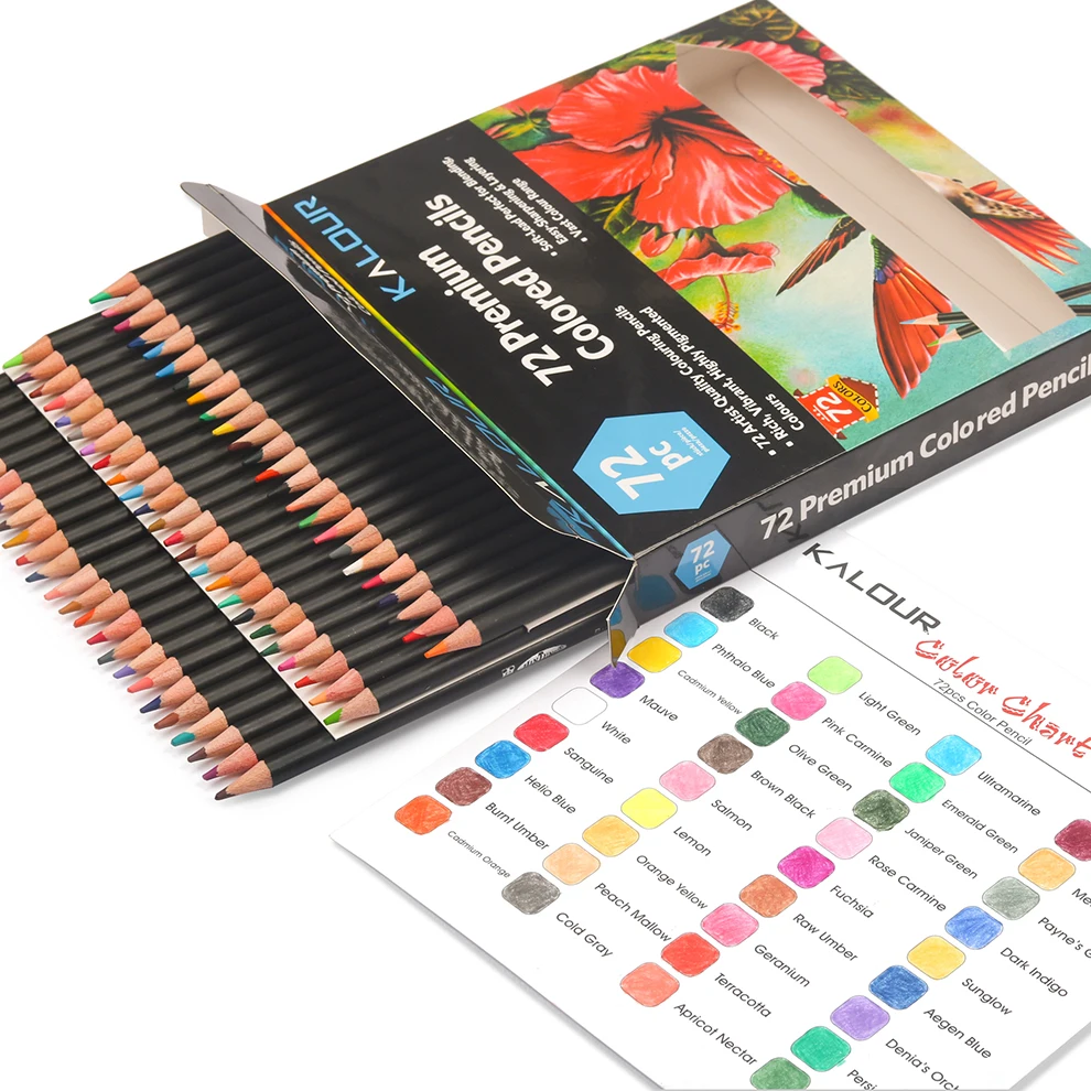 kalour professional 72 colored pencil set