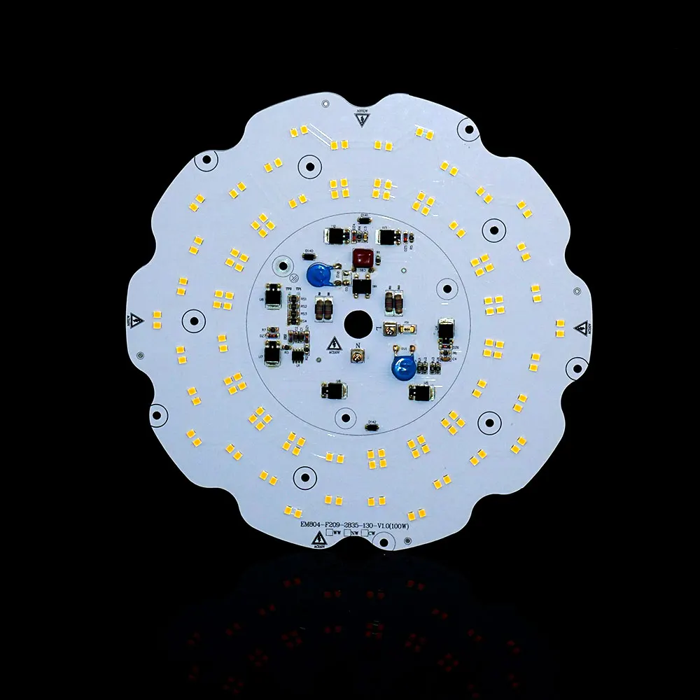 LED PCB module DOB SMD2835 50W module custom round module board pcb for indoor light pcb assembly