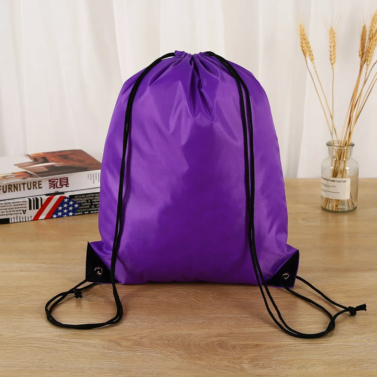 Customized Cheap Drawstring Bag Polyester Draw String Bag