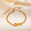 Bracelet à breloques carré sirène 0249