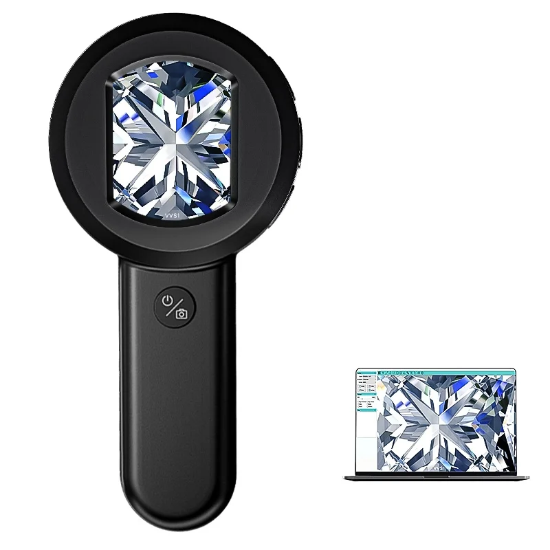 High Quality 100x HM020 Digital Magnifying Glass with 8 LED Light and 2 Inch Screen Microscope Type
