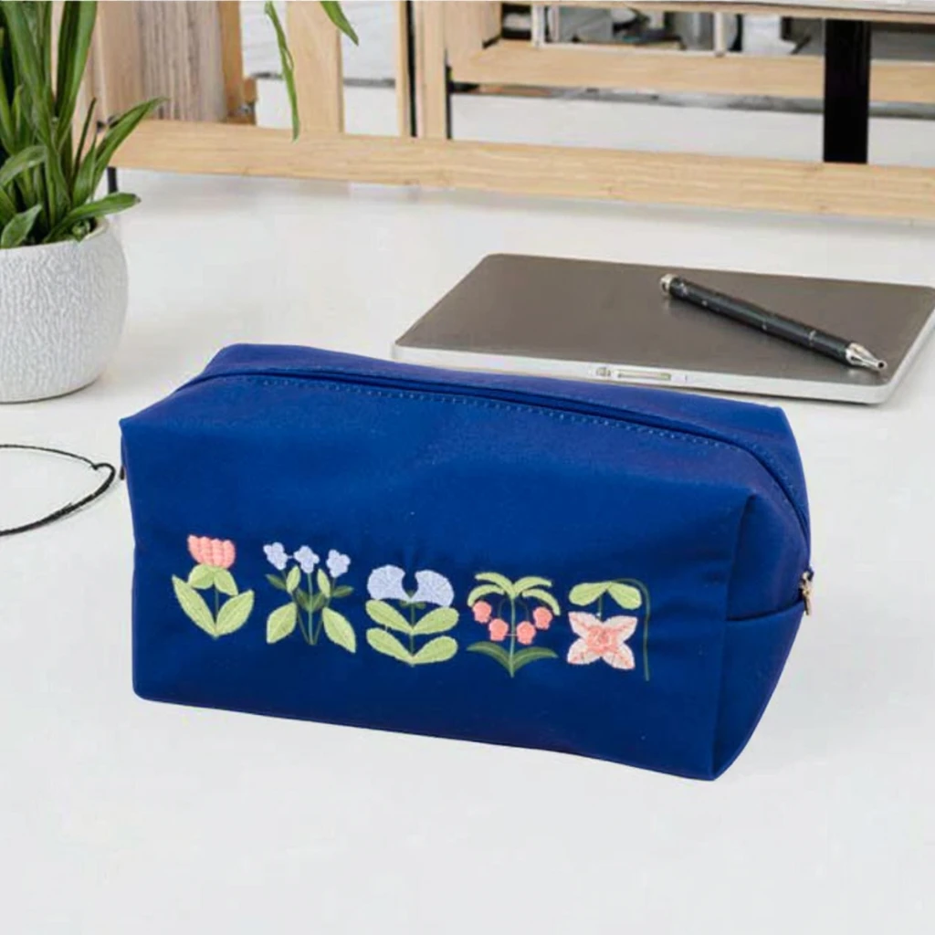 Large Capacity Recycled Fabric Pencil Case Practical and Eco-Friendly Pencil Bags