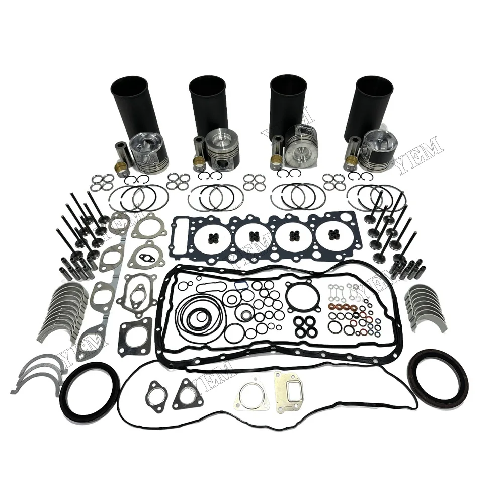 Overhaul Kit With Valves Engine Bearings Cylinder Liner Piston Rings Full Gasket Kit 8-98215307-0 Fit for Isuzu 4HK1 Engine