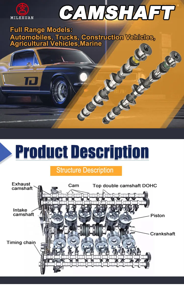 Factory Price  2.0L LE4 Engine Parts 90232446 636119 C20NE C20XE Engine Camshaft for Opel Ascona Frontera Omega