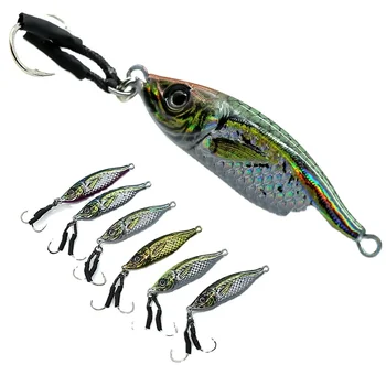 3D Printed Metal Jig Fish Lure for Sea Boat Fishing Saltwater Fish Long-Cast Slow-Rolling Glow-In-The-Dark Artificial Hard Bait – Metal Jig – view 3