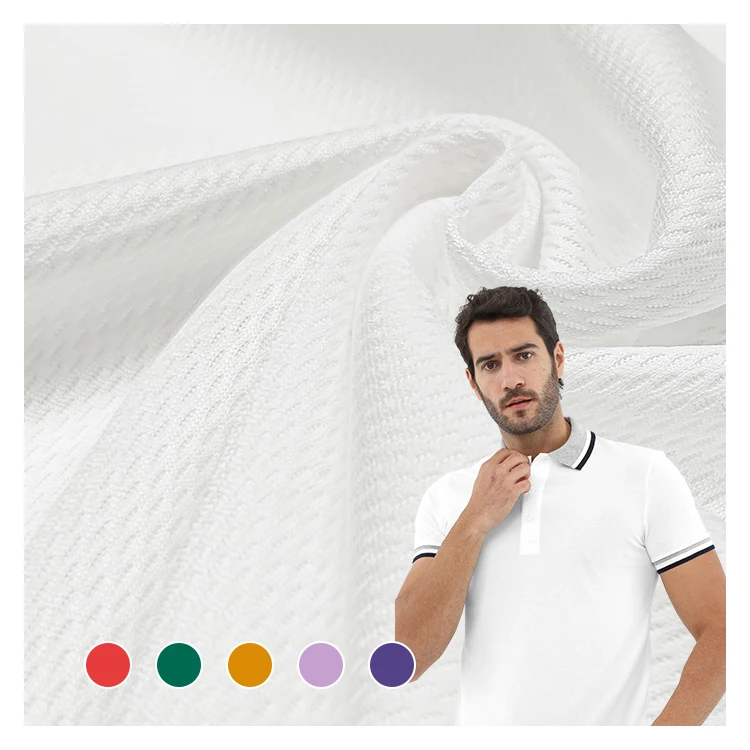 Hot Selling Solid Eyelet Stretch Fabric, 100% Polyester Material Knitted Bird Eye Fabric for Sports Wear/