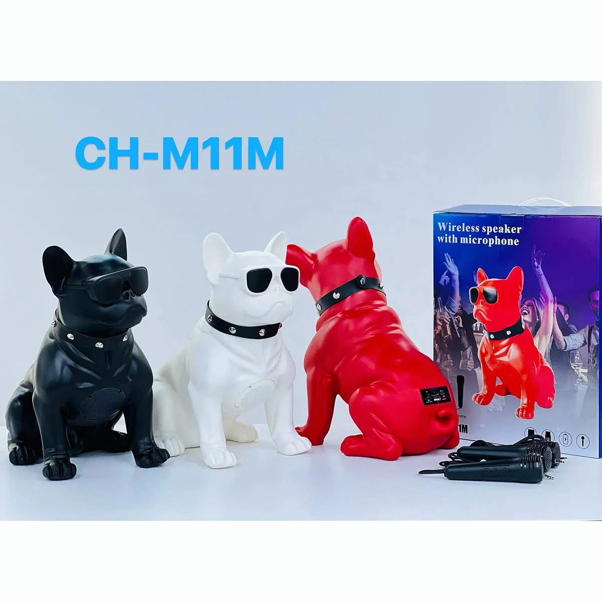 Cartoon Dog Portable Bluetooth Speaker - Cute French Bulldog