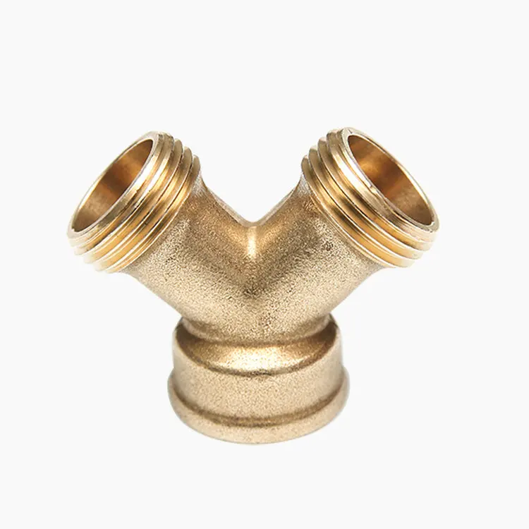 Brass hot forged Y joint garden water hose washing machine water hose water tap adapter brass y fitting