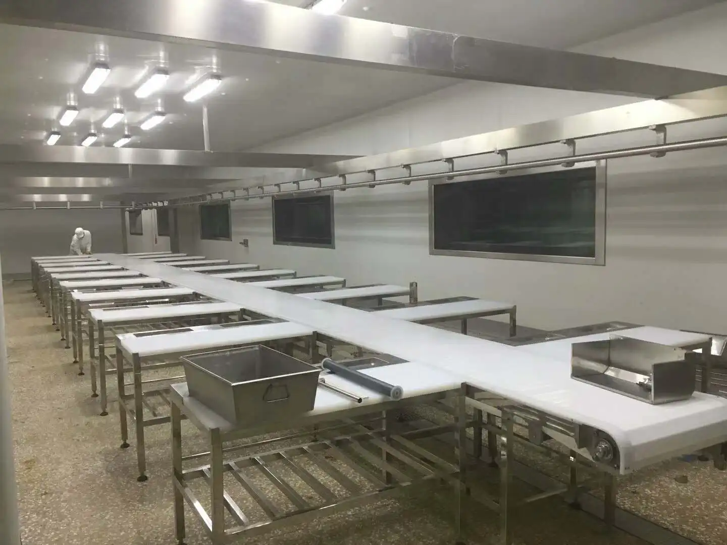 Durable PVC conveyor belts for food industry production lines and meat cutting industry