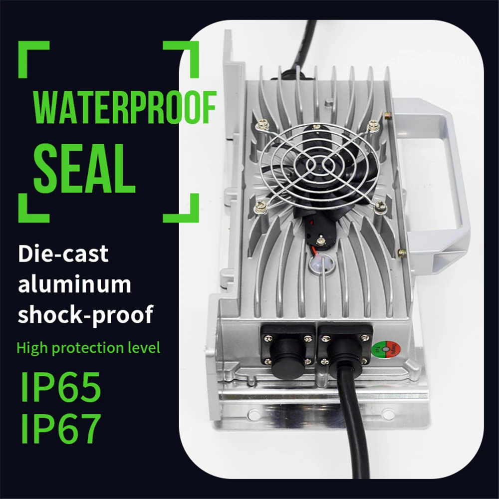48v20A Lithium Battery Charger Fully Sealed & Waterproof IP67 960W AC/DC Input for Electric Tool & Golf Carts details