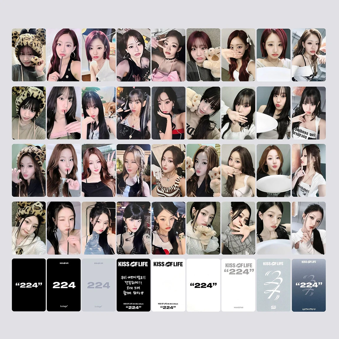 4Pcs/Set KISS of LIFE 224 New Album Kpop Photocards JULIE NATTY