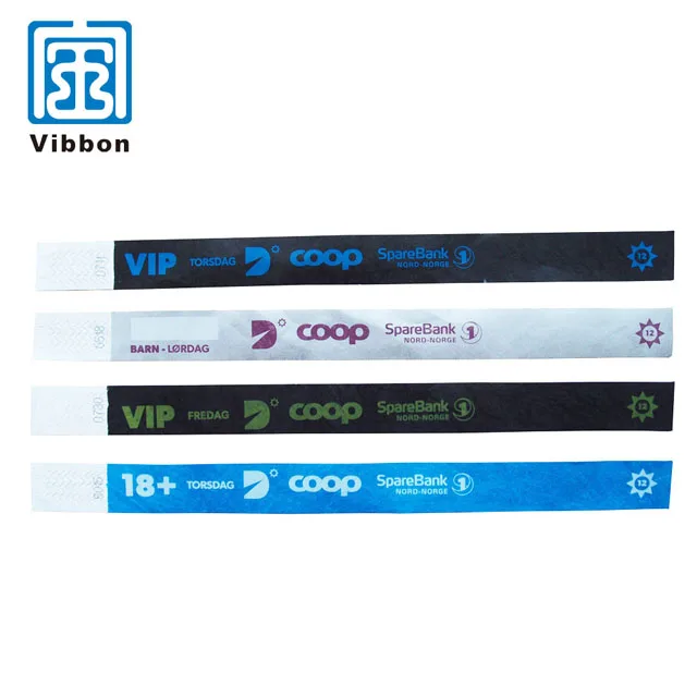 Custom Cheap Colored Printed Tyvek Wrist Band Wristband Event Party ...