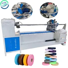 Non woven nylon fabric textile roll slitter cutter automatic leather cloth tape roll binding strip slitting cutting machine