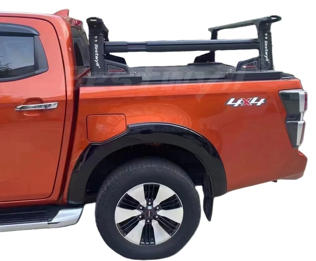 BESTWYLL Car Accessories Heavy Duty Pick up Universal Tub Rack Truck Bed Ladder Racks for Pickups Truck Bed Rack for Isuzu Dmax