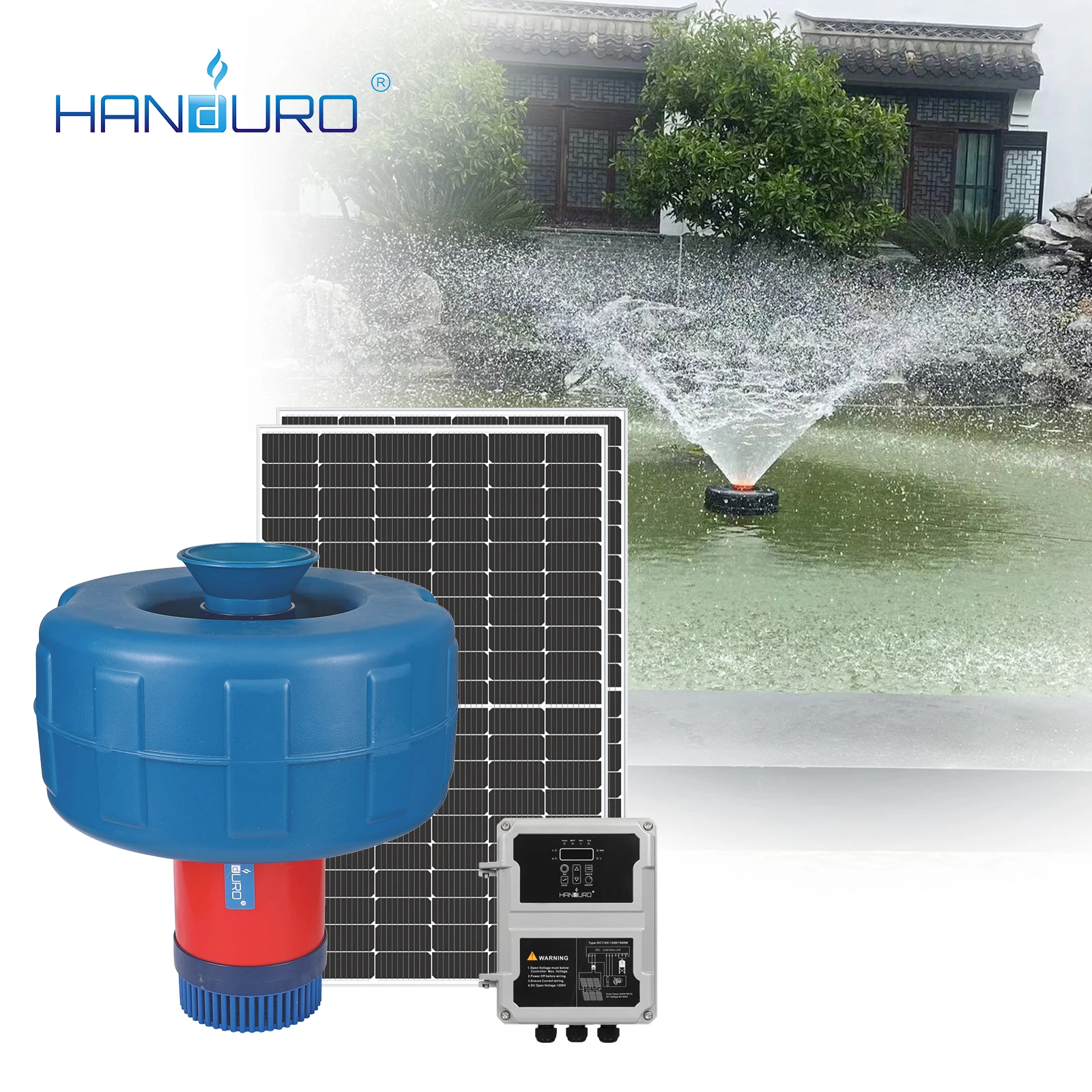 1100W Big Flow Solar Fish Pond Aerator Floating All Solar Aeration