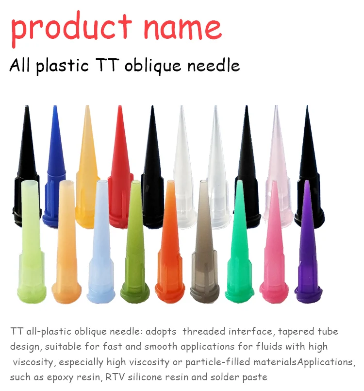 Tt Plastic Dispensing Needle Plastico Oblique Blunt Head With Plug