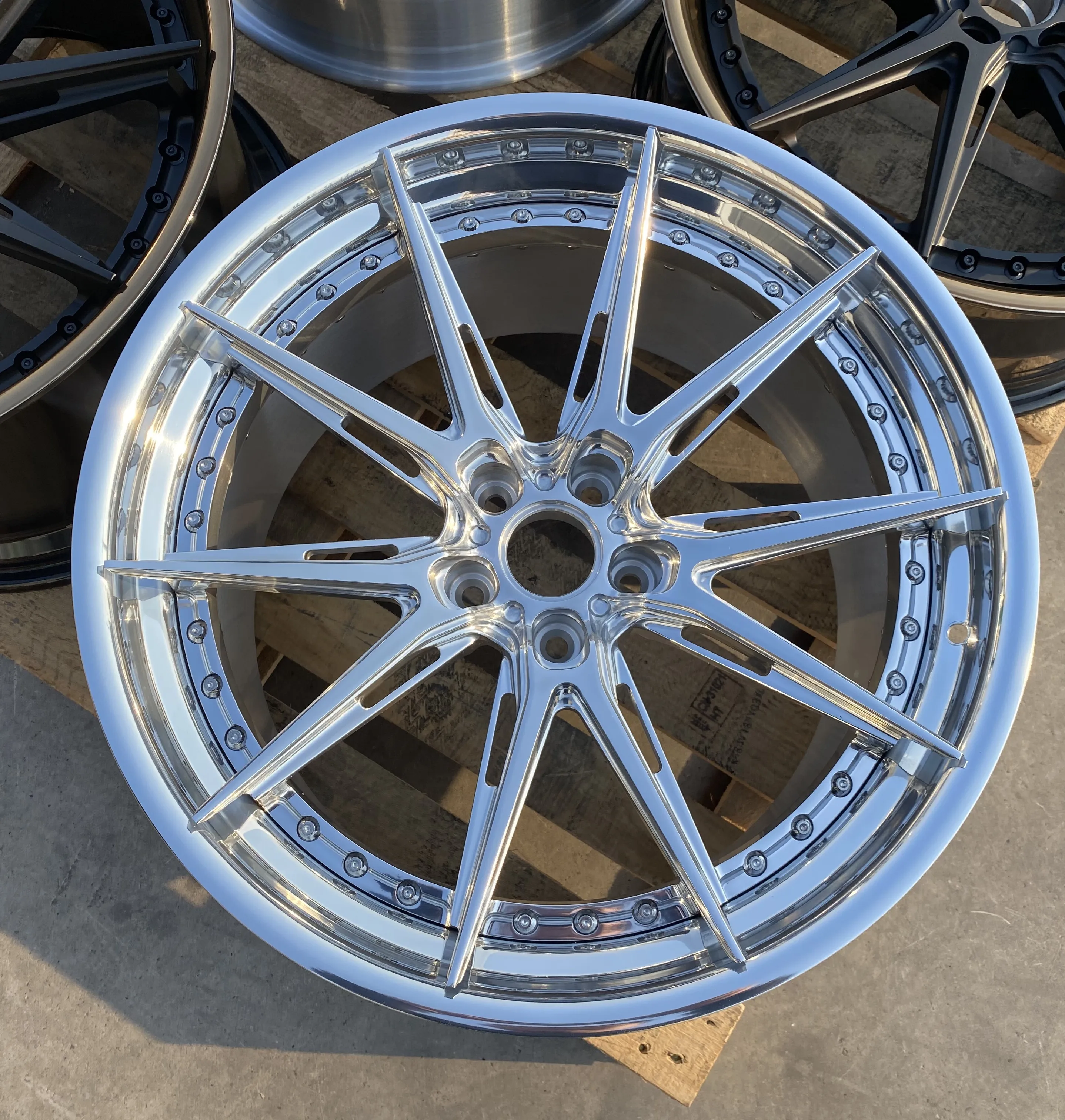 2 piece mate silver face aluminum alloy forged wheels 16 17 18 19 20 21 22 23 24 inch 5x112 5x114.3 5x120 rim hub