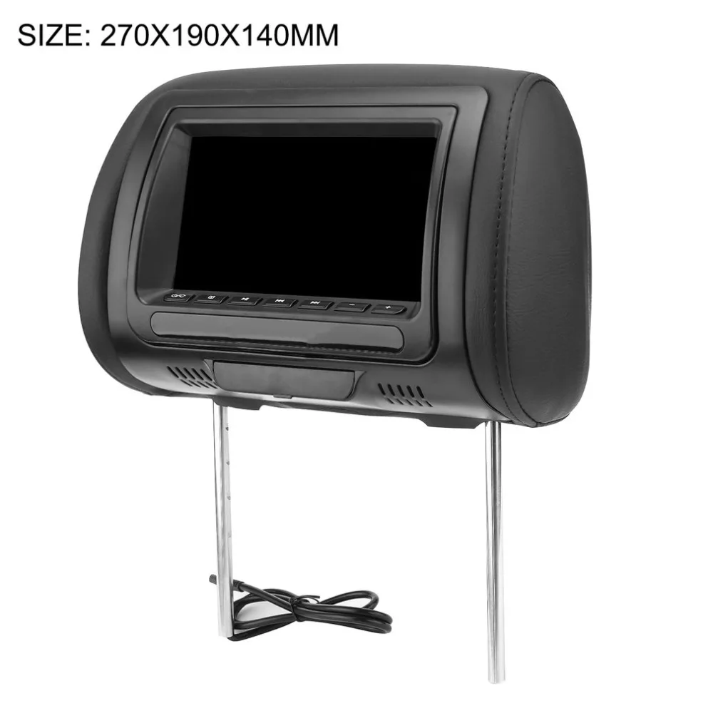 HR7718 7-Inch LCD Car Headrest DVD Monitor with USB & Games