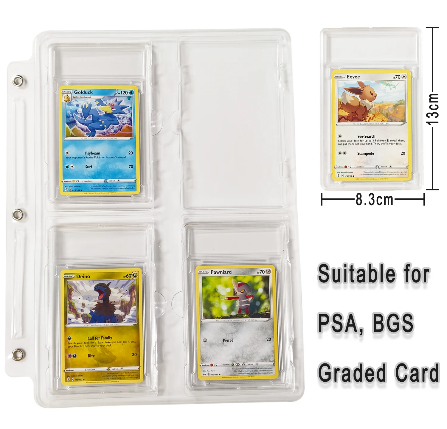 Custom 3 Ring Letter D Mechanism PU Storage Trading Card Album, Trading Card Binder for Graded Cards Custom 3 Ring Letter D Mechanism PU Storage Trading Card Album, Trading Card Binder for Graded Cards