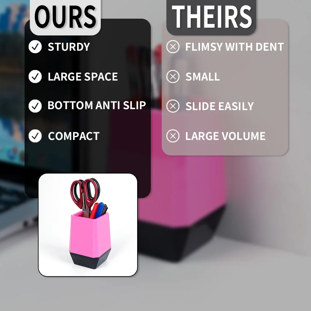 Kejea Plastic Office Stationery Pencil Case Holder Student Cute Storage Organizer