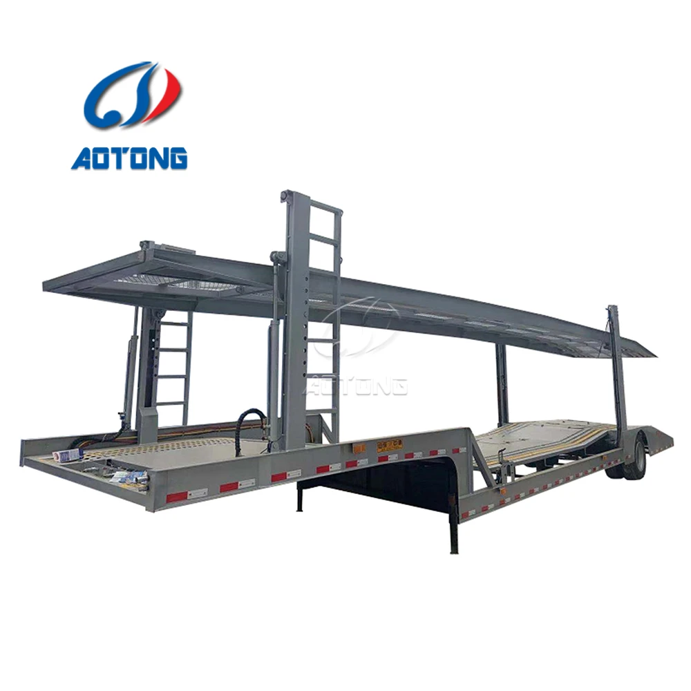2 Axles Vehicle Transport Car Carrier Truck Trailer for Sale