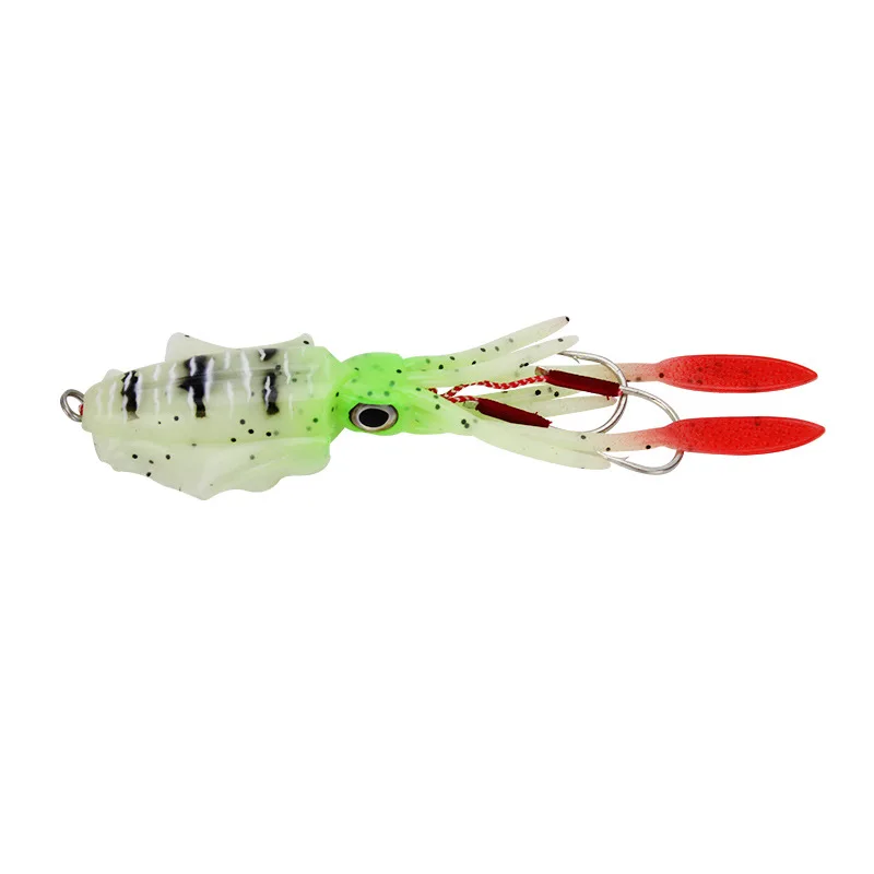 Sea Fishing Bionic Squid Bait with Ear Thin Fin Soft Baits Fish-shaped Fake Lure  Fish Bite