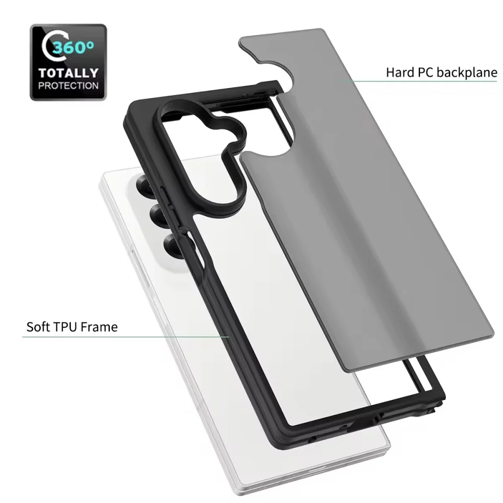 product phone cases for samsung galaxy z fold 7 case tpu pc skin friendly anti yellow shockproof matte magnets-6