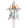 Glossy silver star headgear