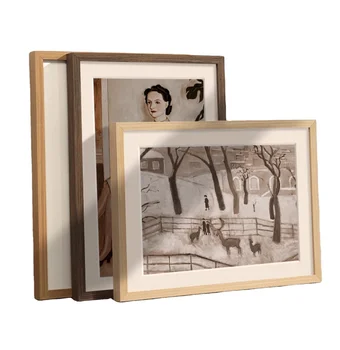 Best selling solid wood A4 A3 A2 A1 A0 11x14 photo frame creative European style photo picture oak wooden frame for wall hanging