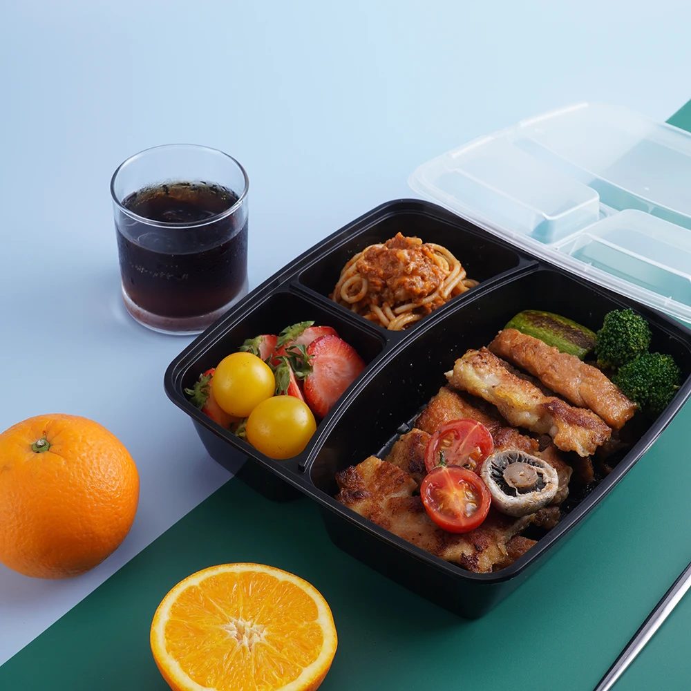 36oz 48oz Black Disposable Takeout Containers Easy Open Plastic Food Container  Togo with Dome Lids - China Plastic Containers and PP price