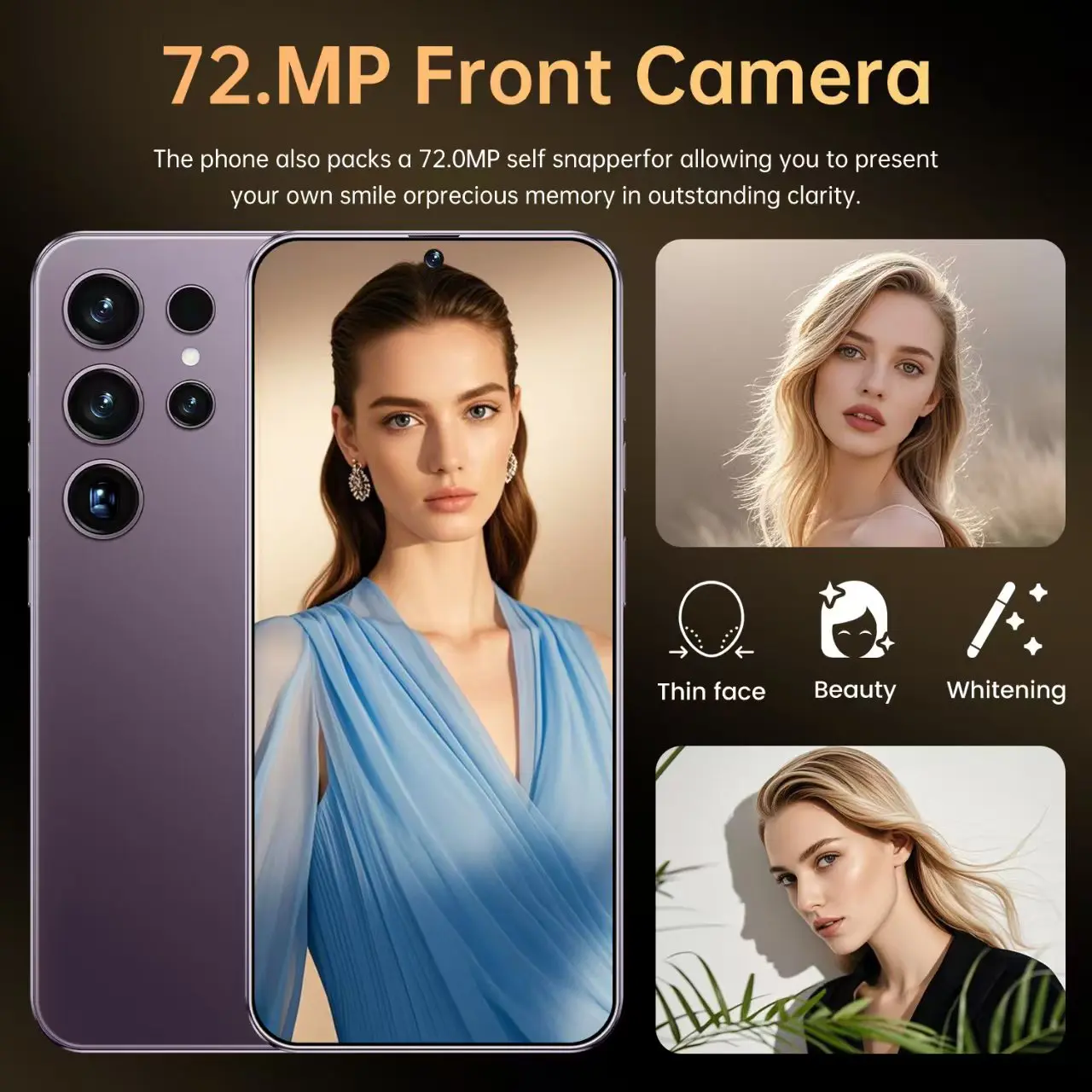 2025 Unlocked 5G S25 Ultra Smartphone 7.3 HD Screen 108MP Rear Camera ...