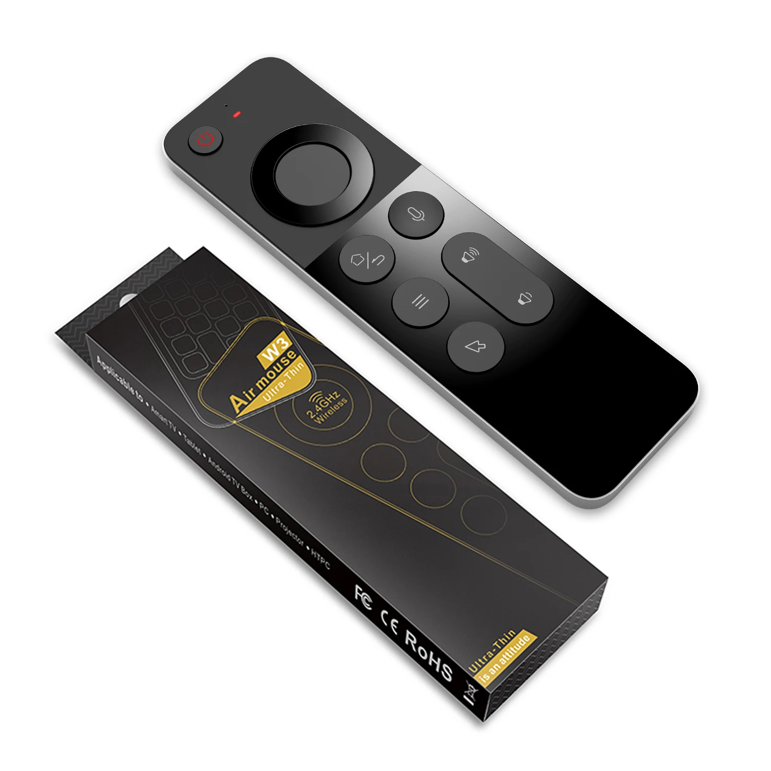 Telecomando W3 2.4G Wireless Voice Air Mouse Remote Controller Mini Tastiera Per Android TV BOX/per Windows/per Mac OS/per Linux Giroscopio Controller Intelligente di Sostituzione Remota Telecomando W3 2.4G Wireless Voice Air Mouse Remote Controller Mini Tastiera Per Android TV BOX/per Windows/per Mac OS/per Linux Giroscopio Controller Intelligente di Sostituzione Remota