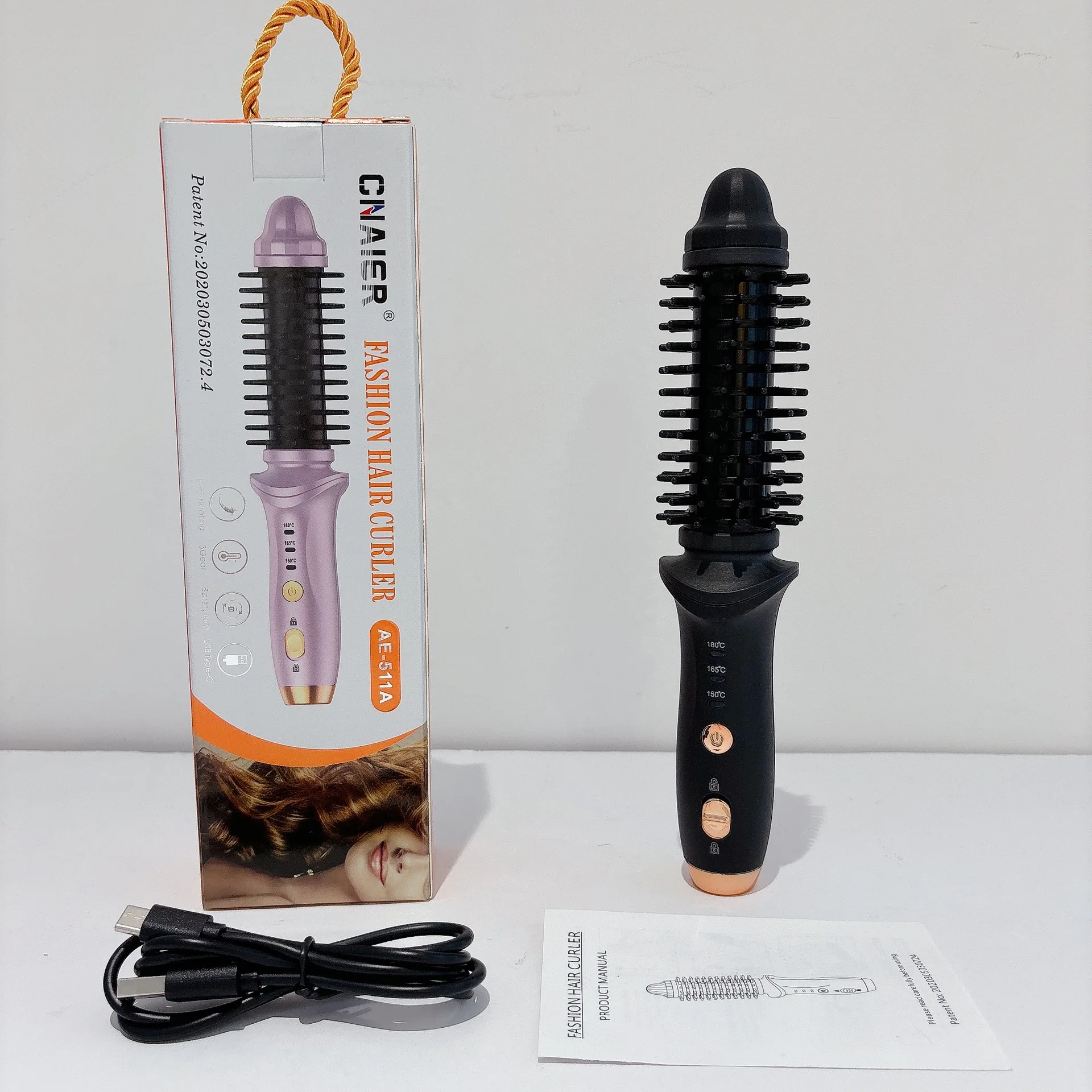 USB Rechargeable Cordless Hair Straightener Brush with 73W Power and 1-3h Charging Time for Easy Hair Styling