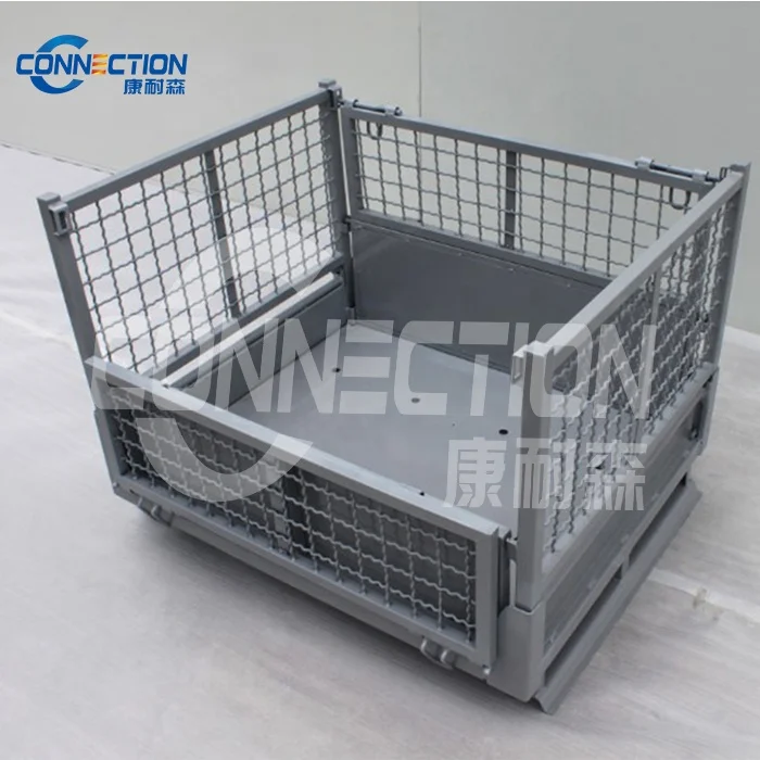 Stackable Stillage Pallet Cage Metal Wire Mesh Container Cage Bins