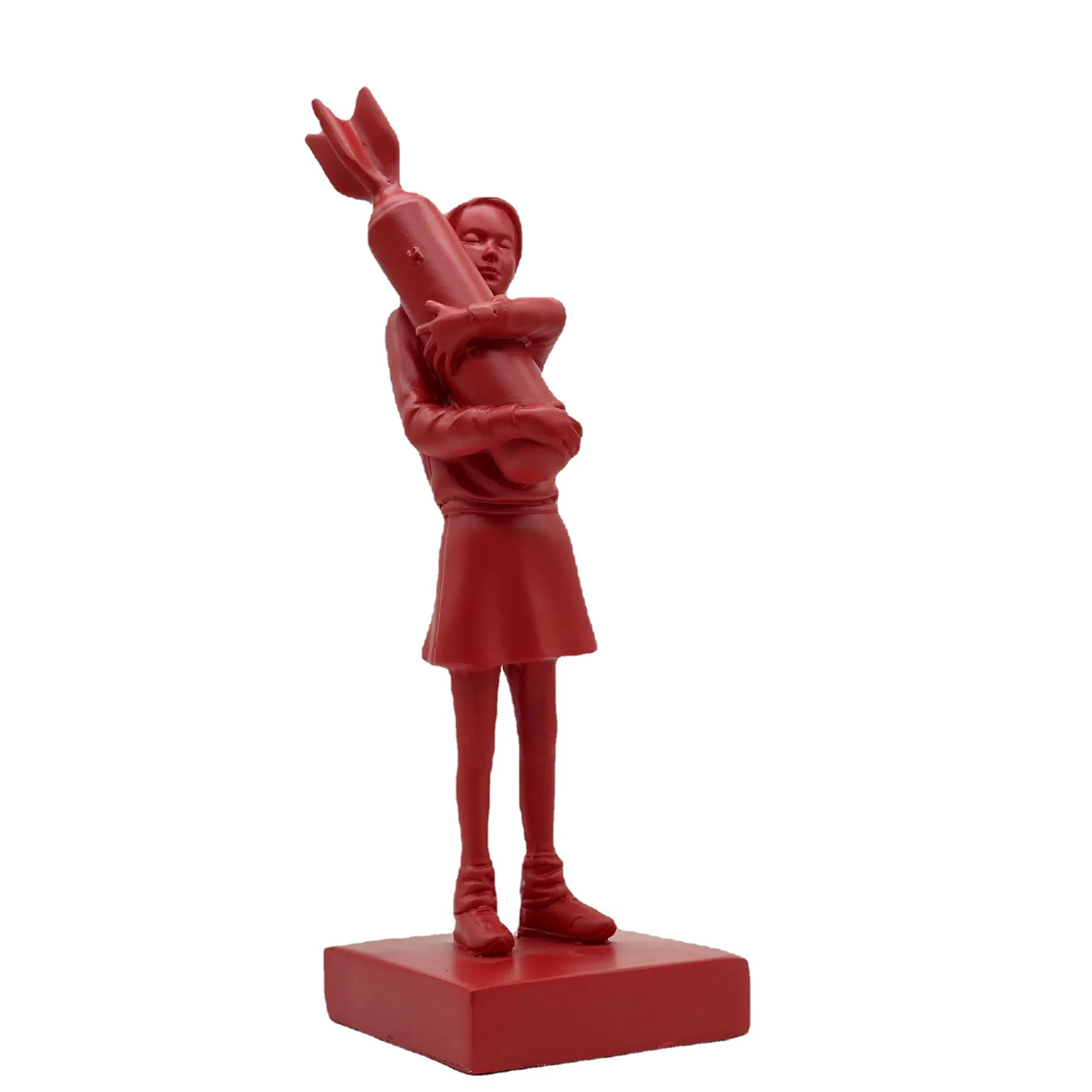 XRH Modern Art Banksy Sculpture Bomb Girl New Bomb Hugger Street
