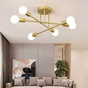 Hot Selling American 6 LED Ceiling Light Office Restaurant Pendant Lighting Chandelier for Bedroom