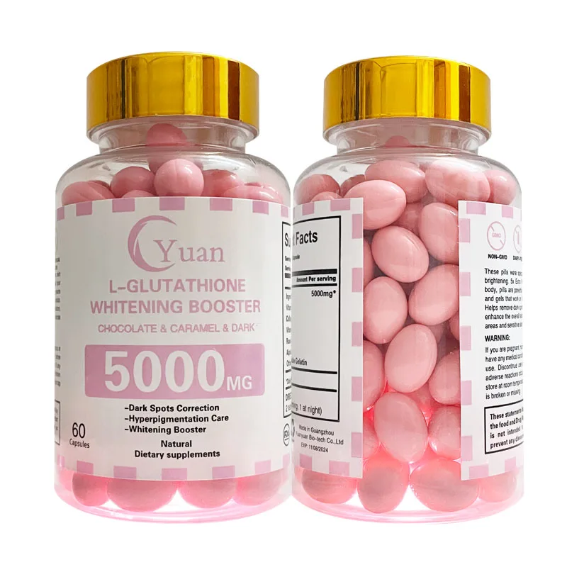 L-Glutathione Pink Softgel Capsules for Skin Whitening