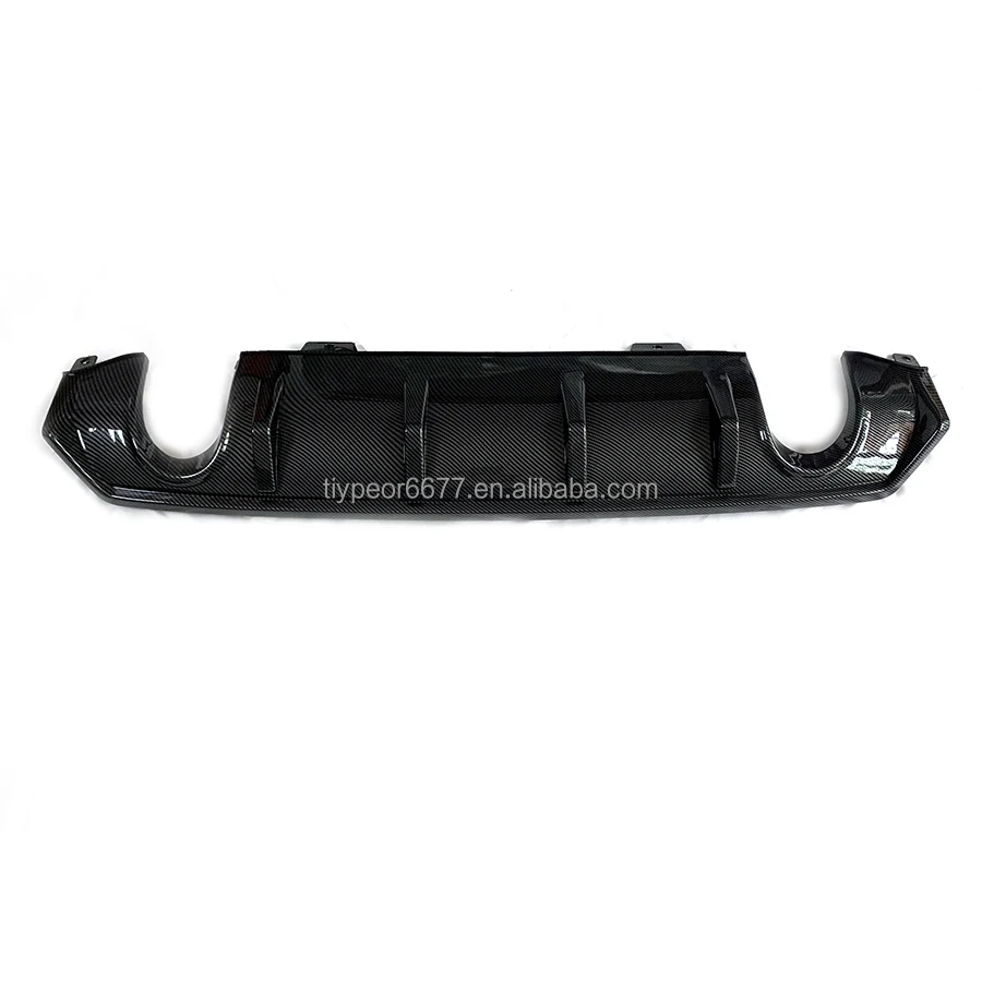 product tiypeor rear diffuser for infiniti q50 q50l 2014   2017 carbon look rear bumper lip diffuser rear tail diffuser spoiler body kit-3