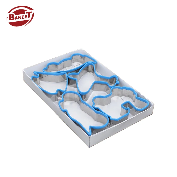 5Pcs/Set  Car Airplane Train Biscuit Cookie Cutter Cookie Mold Set Christmas Cookie Cutters for Kids