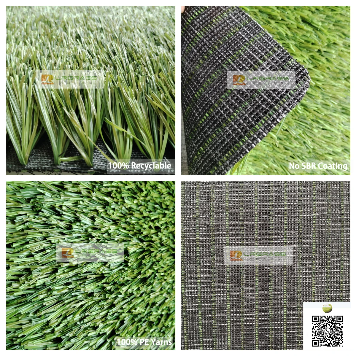 50mm Filling Type Football Field Synthetic Grass Carpet Green ...