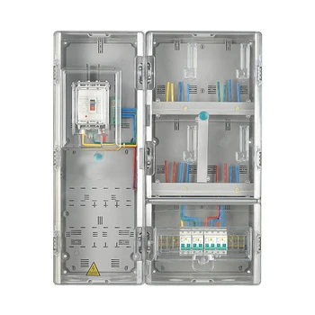 Three-phase Single-meter Transparent Plastic Electricity Meter Box Prepaid Card-operated Electricity Meter Box Distribution Box