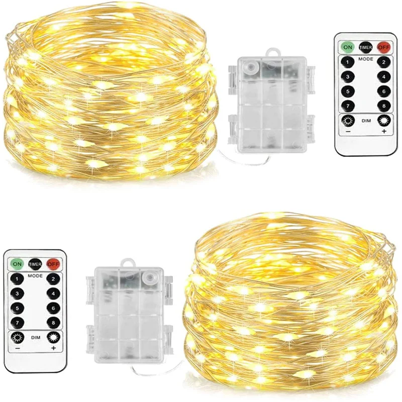 Waterproof With 13 Keys Remote Control Fairy Lights Battery Operated 8
