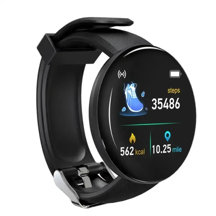 D18 pulsera inteligente Fitness Tracker reloj IP67 impermeable pantalla  táctil deporte podómetro reloj despertador plástico para teléfonos móviles