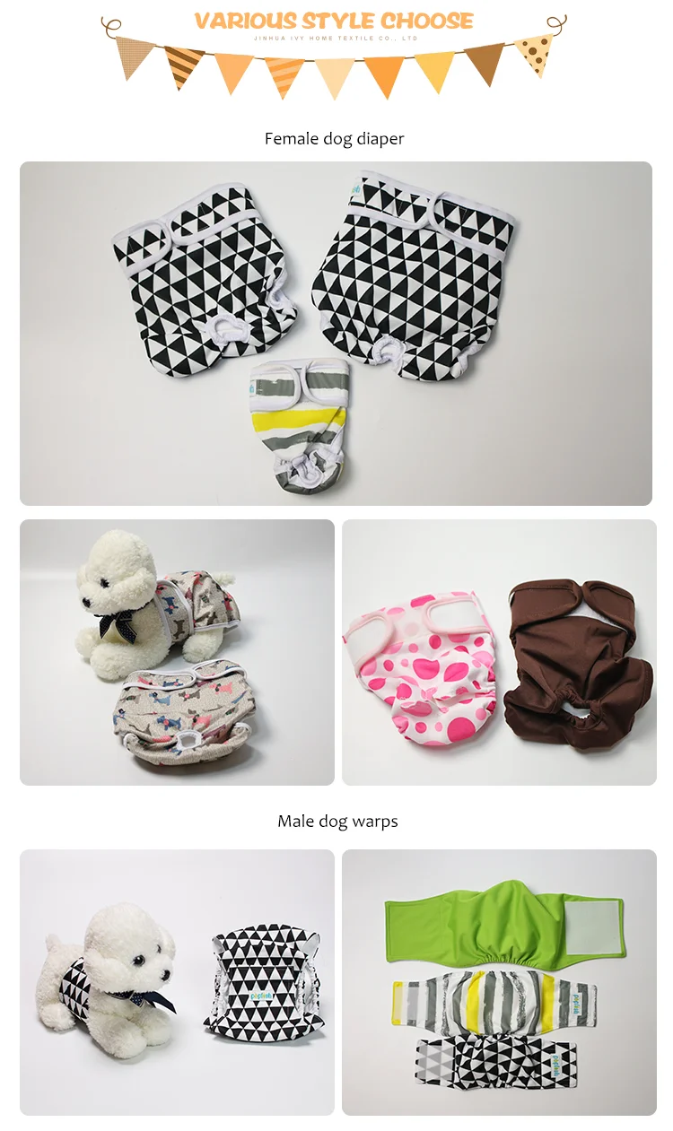 Custom Prints Washable Dog Diaper Reusable Male Dog Belly Band supplier