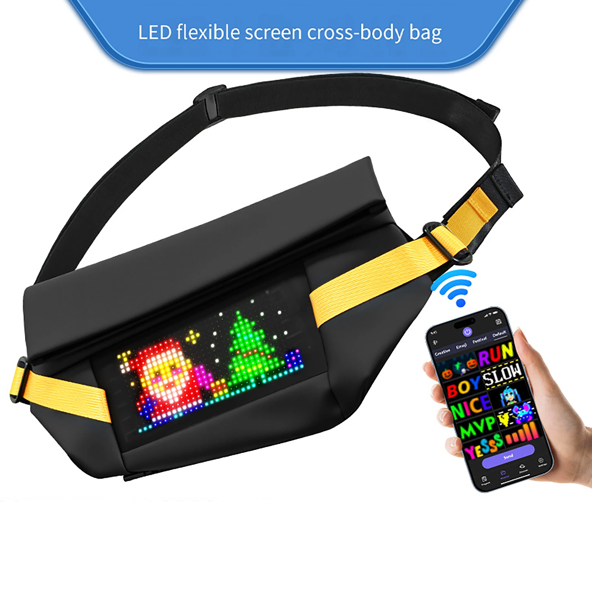 2026 New Luminous Screen LED Baseball Caps for APP Change Text PVC Material Europe America Style Outdoor Black Men Women