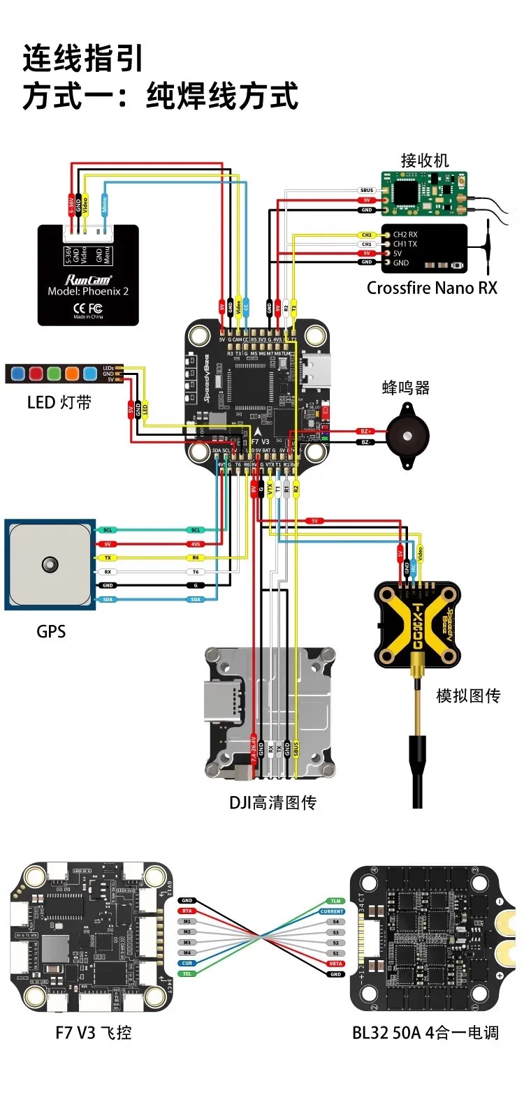  F4530 V2  8B60A  4In1 ESC BLHeli 8bit flight control stack  for fpv drones  2-6S Compatibility FPV DIY Drones details