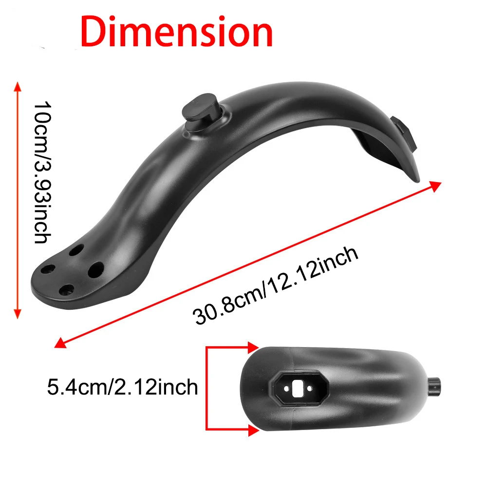 8.5-Inch Rear Fender for Electric Scooters ABS 4-Hole Tail Light Mud Guard Tire Protection Cover 5V Scooter Rear Mud Tile Fender
