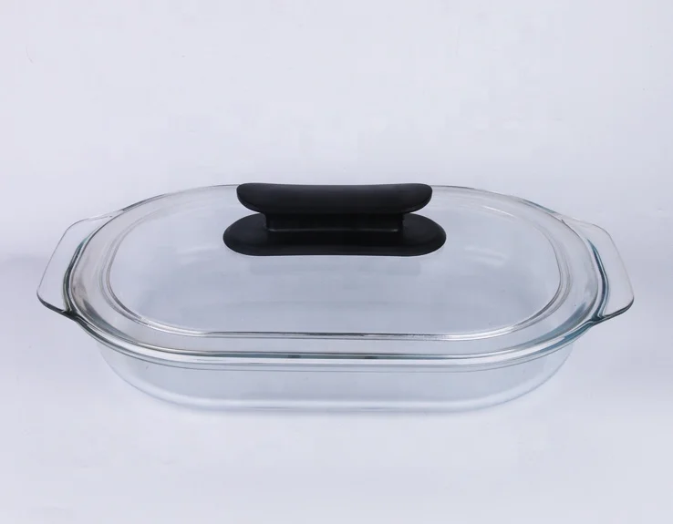 Couvercle de casserole en verre, plat de cuisson en verre résistant à la chaleur avec couvercle, plat à gâteau en verre borosilicate pour four